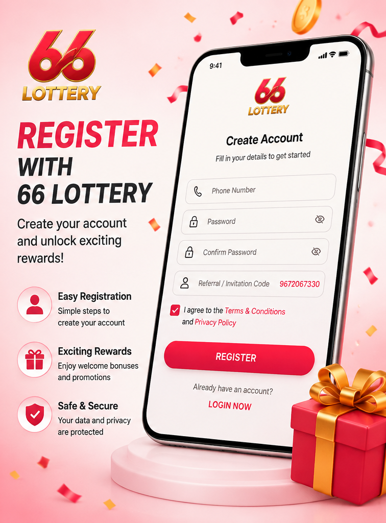 66 Lottery register account guide with invitation code